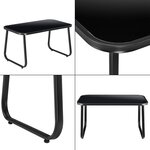 Salon de jardin de 4 meubles acier PVC noir gris clair 03_0008240