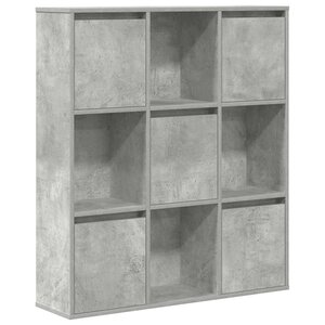 vidaXL Bibliothèque gris béton 89x24x101 5 cm bois d'ingénierie