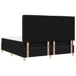 vidaXL Lit à ressorts avec matelas Noir 180 x 200 cm tissu