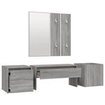 vidaXL Ensemble de meubles de couloir Sonoma gris Bois d'ingénierie