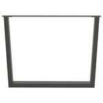 vidaXL Pieds de table à manger en forme de V 2 pièces Anthracite 100 x (72-73 3) cm Acier