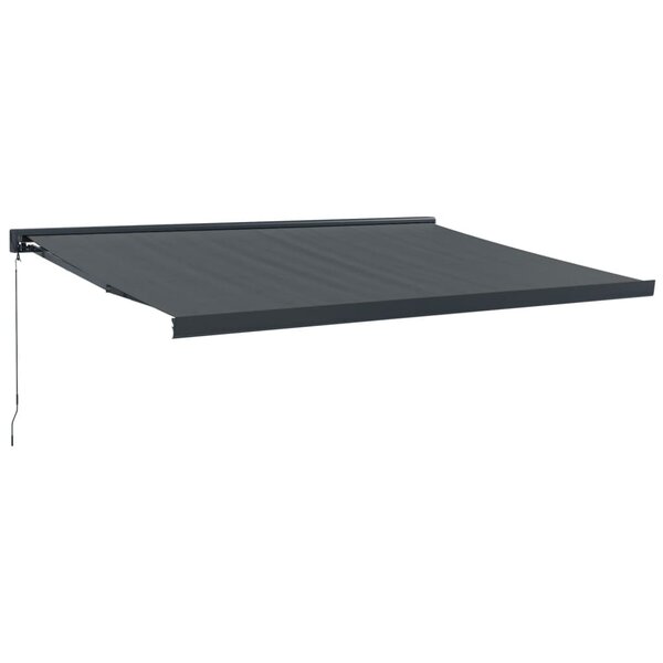 vidaXL Auvent rétractable anthracite 4x3 m tissu et aluminium