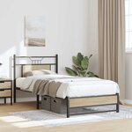 vidaXL Cadre de lit sans matelas chêne sonoma 90x190 cm