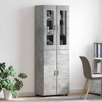 vidaXL Haut Armoire avec étagère FLORIN Gris béton 60 x 35 x 182 cm