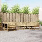 vidaXL Ensemble de canapés d'extérieur 7 pc Blanc et Beige