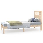 vidaXL Cadre de lit sans matelas bois massif