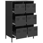 vidaXL Buffet haut noir 68x39x101 5 cm acier
