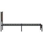 vidaXL Cadre de lit en métal sans matelas chêne marron 75x190 cm