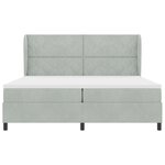 vidaXL Lit à ressorts avec matelas gris clair 200 x 200 cm en velours