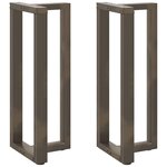 vidaXL Pieds de table de bar en forme de T  2 pièces  noir  40 x 35 x (100-101) cm  acier