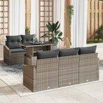 vidaXL Ensemble de canapé de jardin 6 Pièces Gris 100 x 55 x 73 cm