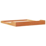 vidaXL Cadre de lit Marron cire 200 x 220 cm Bois massif en pin