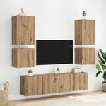 vidaXL Meubles TV muraux 2 Pièces Chêne artisanal 40 5x30x40cm