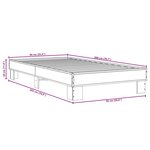 vidaXL Cadre de lit sans matelas sonoma gris 90x200 cm