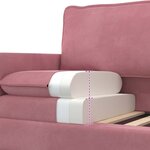 vidaXL Canapé Rose 196 x 81 x 87 5 cm Velours