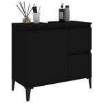 vidaXL Armoire de salle de bain noir 65x33x60 cm bois d'ingénierie