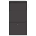 vidaXL Boîte aux lettres pour colis Noire 44x22x82 cm en acier