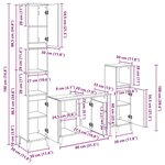 vidaXL Ensemble de mobilier de salle de bain 3 Pièces Chêne noir