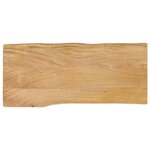 vidaXL Dessus de table 80x40x2 5 cm bord vivant bois massif manguier