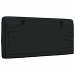 vidaXL Coussin de tête de lit noir 100 cm tissu