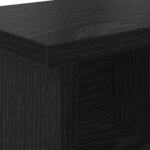 vidaXL Porte-manteau mural avec étagère Chêne noir 100 x 16 x 26 cm