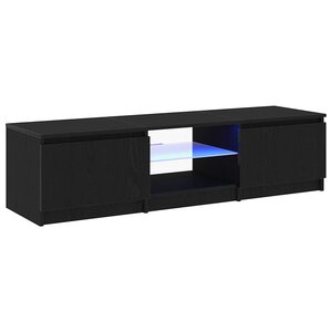 vidaXL Meuble TV Chêne noir 140 x 38 5 x 36 cm Bois d'ingénierie