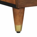 vidaXL Meuble TV avec étagère Marron Bois de manguier massif