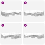 vidaXL Ensemble de canapé de jardin 11 Pièces Noir et blanc crème