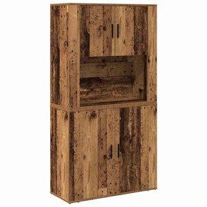 vidaXL Haut Armoire Bois ancien 80 x 33 x 150 cm Bois d'ingénierie