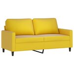 vidaXL Ensemble de canapés 2 Pièces avec coussins Jaune Velours