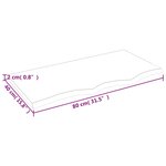 vidaXL Étagère murale marron foncé 80x40x2 cm bois chêne massif traité