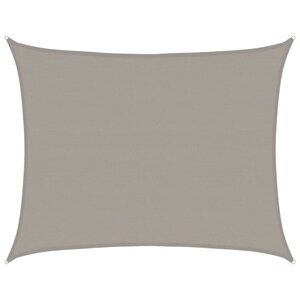 vidaXL Voile d'ombrage 160 g/m² rectangulaire gris clair 6x7 m PEHD