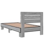 vidaXL Cadre de lit sans matelas sonoma gris 75x190 cm