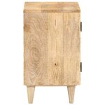 vidaXL Table de chevet sculptée 40x30x50 cm Bois de manguier massif