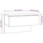 vidaXL Table de chevet murale Noir
