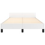 vidaXL Cadre de lit avec tête de lit blanc 120x190 cm similicuir