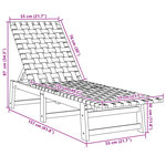 vidaXL Chaises longues rouge bois d'acacia solide et tissu