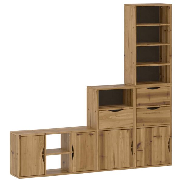 vidaXL Meubles TV 4 Pièces avec rangement ODDA bois de pin massif