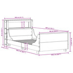 vidaXL Cadre de lit sans matelas cire marron 100x200cm bois pin massif