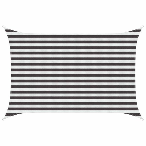 vidaXL Voile d'ombre 2 x 3 5 m HDPE Rectangulaire Anthracite et blanc