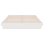 vidaXL Cadre de lit Blanc Bois massif 140x200 cm