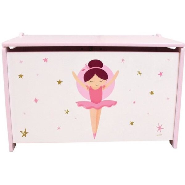 Coffret à jouets en bois - Danseuse Ballerine 40 x 58 x 36 cm