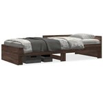 vidaXL Cadre de lit sans matelas chêne marron 90x200cm bois ingénierie