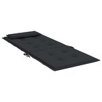 vidaXL Coussins de chaise à dossier haut lot de 2 noir tissu oxford