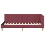 vidaXL Cadre de lit d'angle avec tête de lit Bordeaux 90 cm x 190 cm