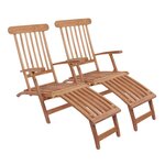 2 Chaises longues en teck ARRECIFE