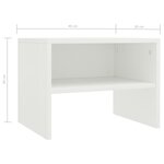 vidaXL Tables de chevet 2 Pièces Blanc 40x30x30 cm Bois d'ingénierie