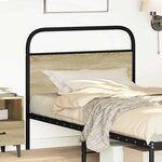 vidaXL Tête de lit chêne sonoma 107 cm acier et bois d'ingénierie