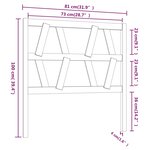 vidaXL Tête de lit Marron miel 81x4x100 cm Bois massif de pin