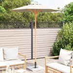 vidaXL Parasol de jardin Blanc crème 180 x 180 x 230 cm Bambou